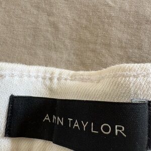 Ann Taylor White Skinny Pants